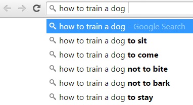 how to use google suggestions example #1