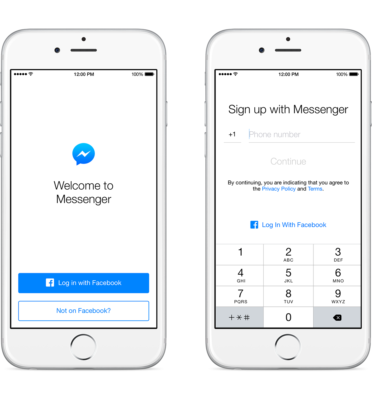 Use Messenger without Facebook account
