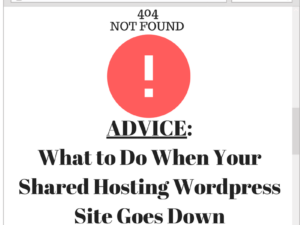 what to do when your wordpress website on a shared host is down