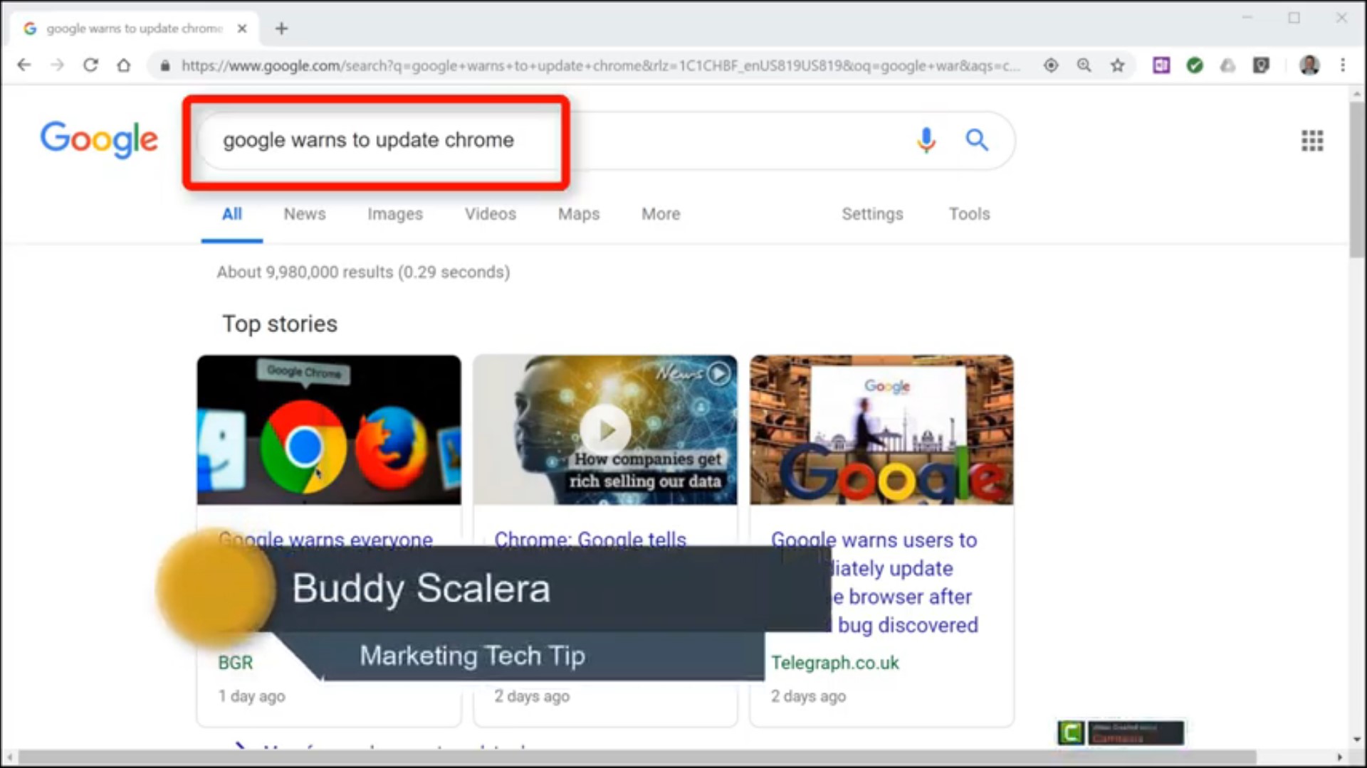 update chrome browser